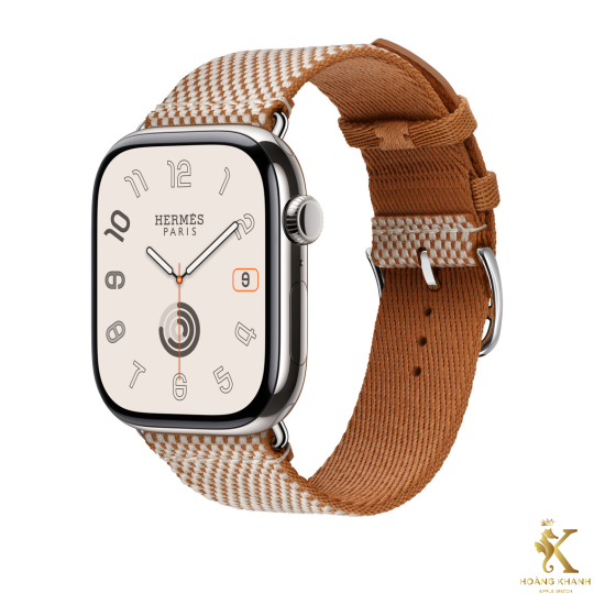 Apple Watch Hermès 10 - 46mm Gold/Écru Toile H Single Tour